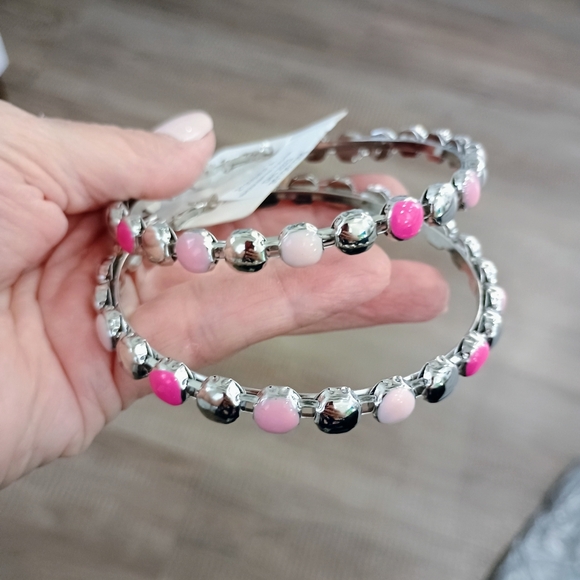 3 Pairs Of Large Hoop Earrings Set. All Light Weight - Picture 3 of 4